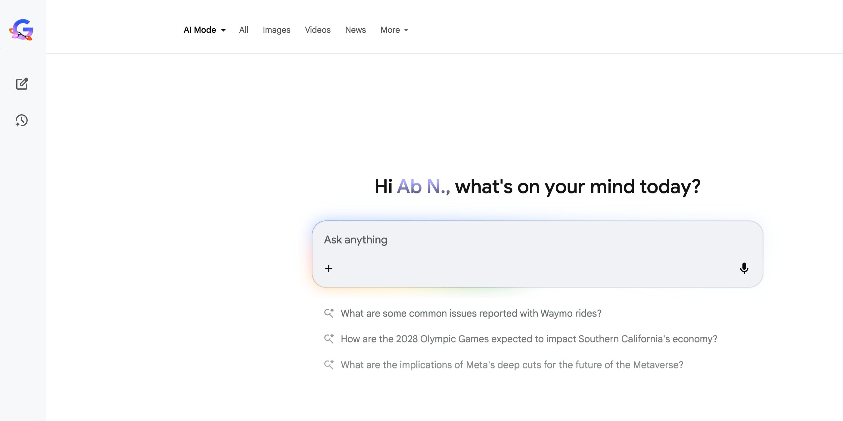 Google обновляет главную страницу AI Mode новым переключателем моделей и приветствием