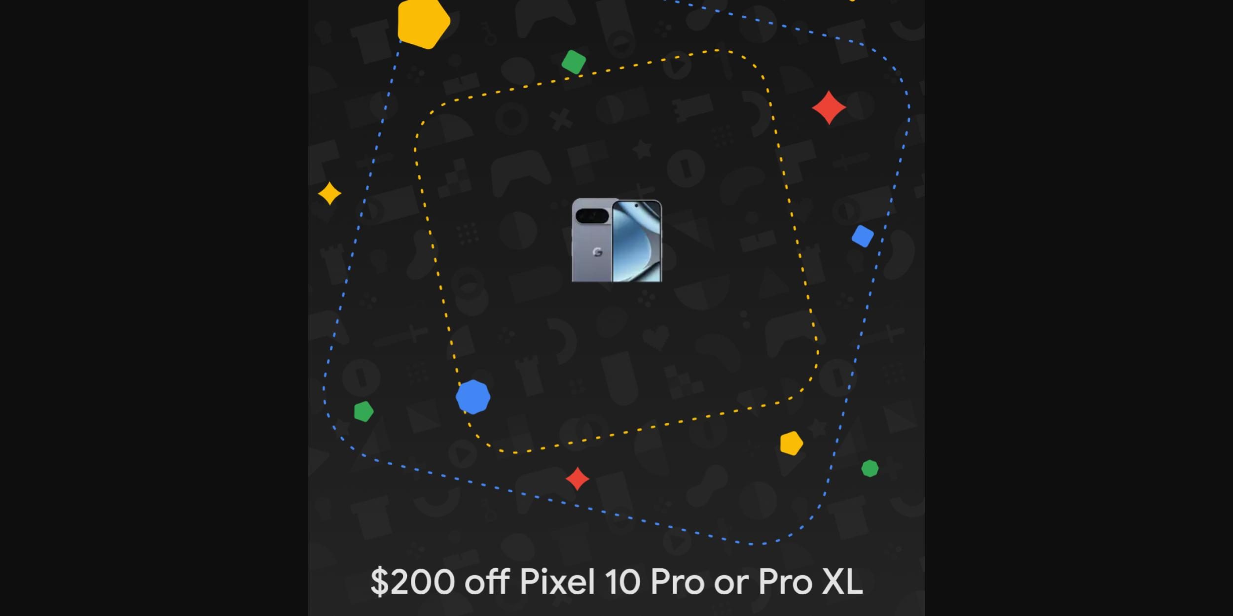 Акция Play Points со скидкой в 200 долларов на Pixel 10 Pro или 10 Pro XL