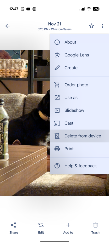Google เตือนลบรูปใน Google Photos ผลลัพธ์ต่างกันตามอุปกรณ์ 2 google-photos-delete-cautions
