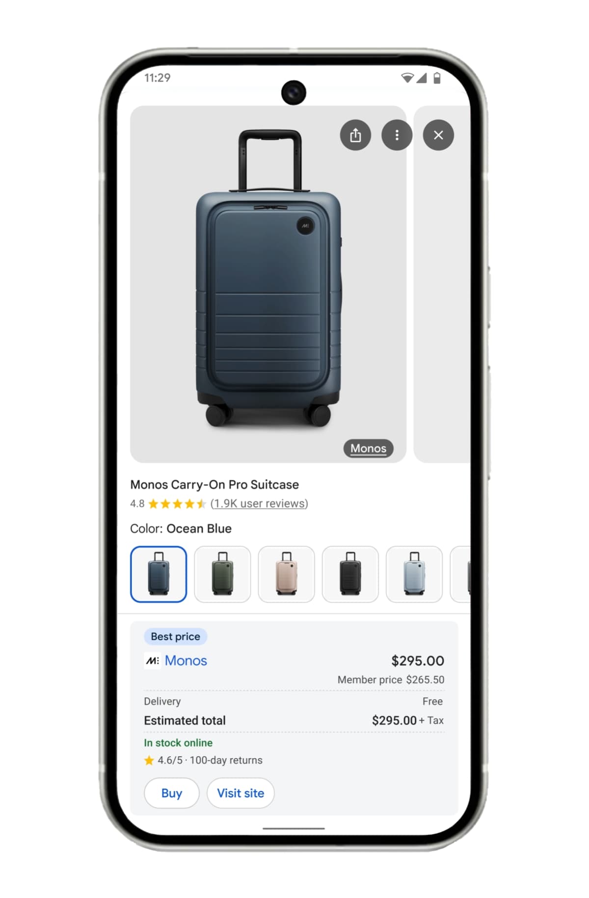 Gemini app and Google AI Mode adding product checkout