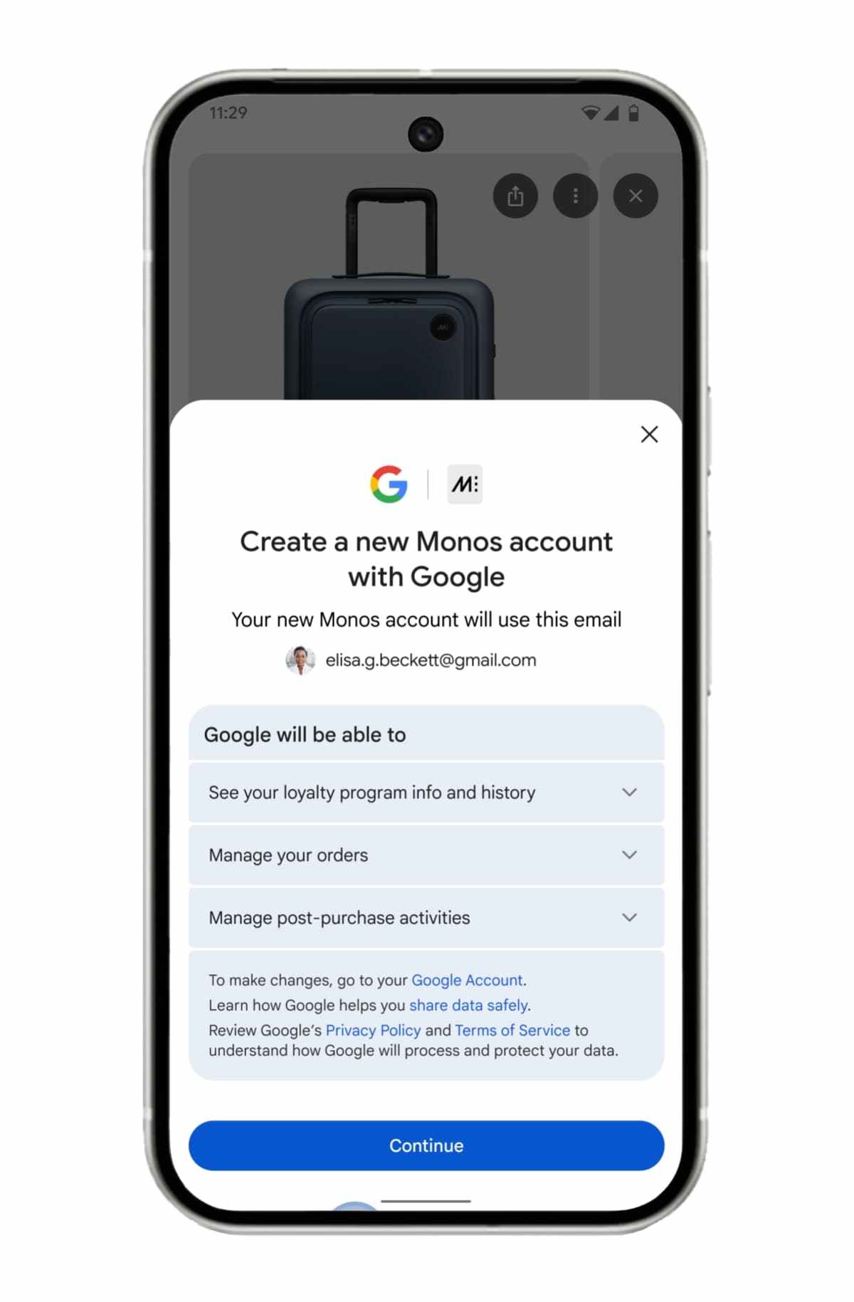 Gemini app and Google AI Mode adding product checkout