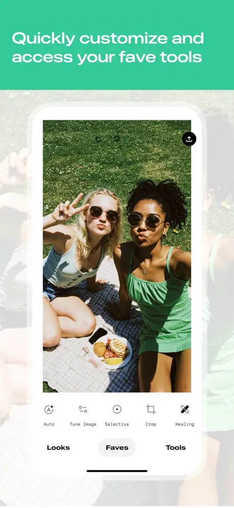 لقطة شاشة لواجهة Snapseed الجديدة تعرض خيارات الإعدادات