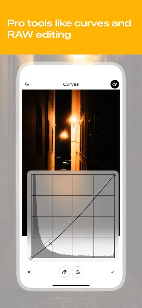 لقطة شاشة لواجهة Snapseed الجديدة تعرض فلاتر الأنماط