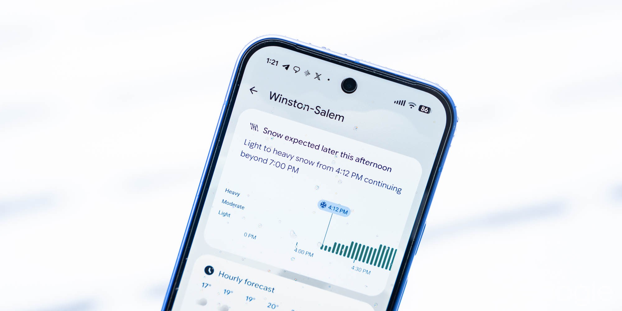 Google Pixel Weather app was one of my least accurate in ice storm