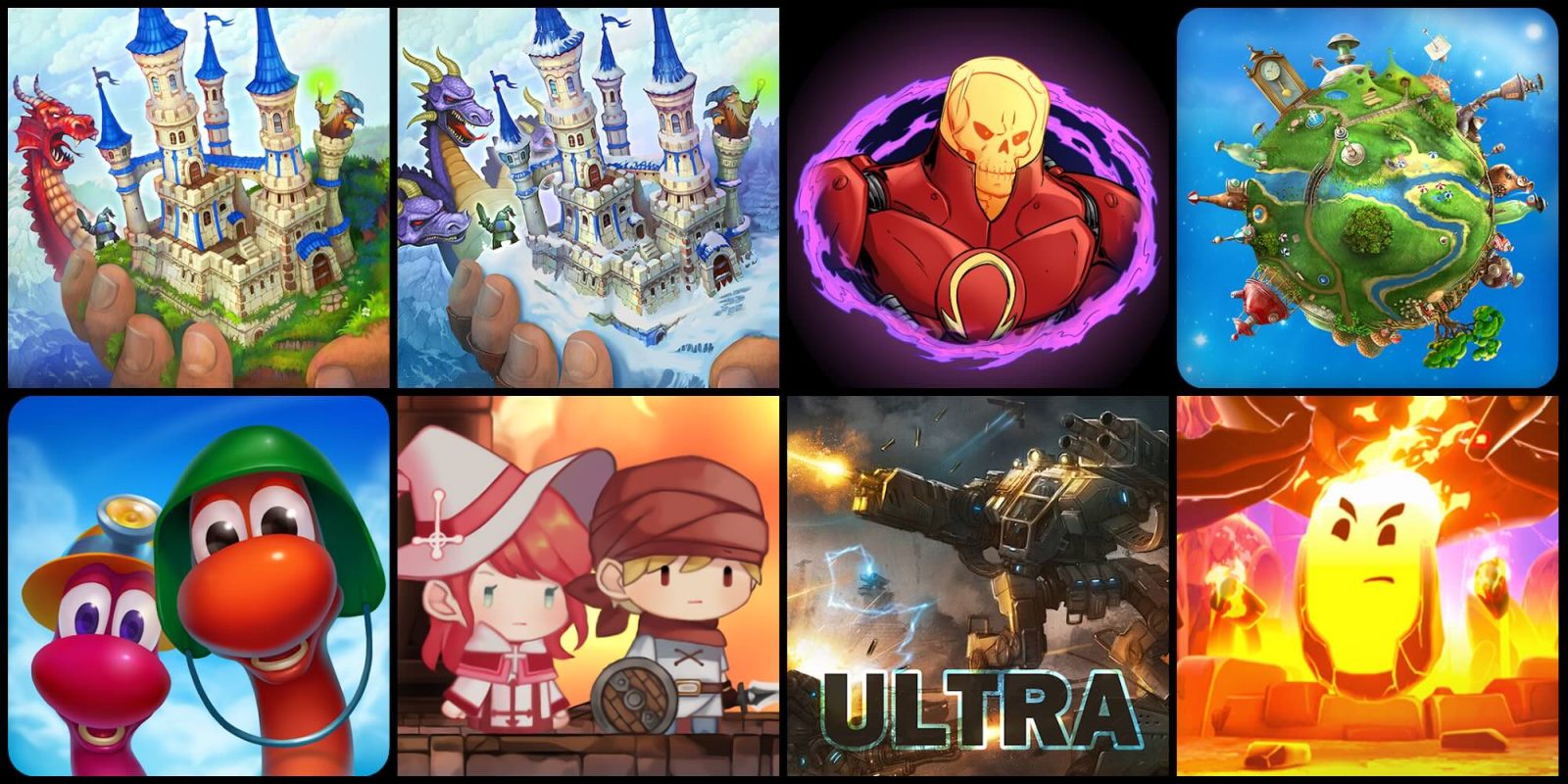 A collage of images of characters