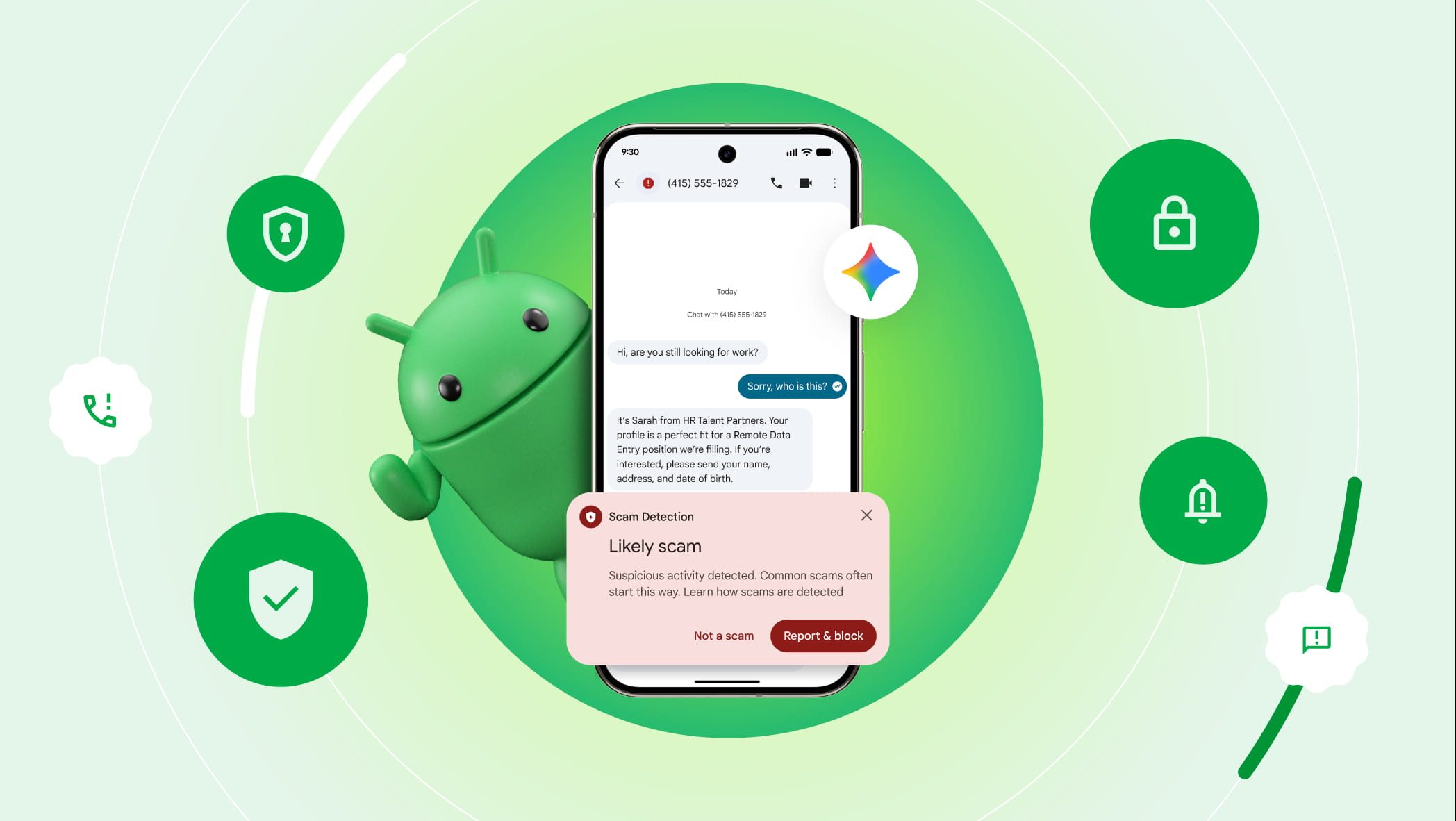 Функция обнаружения мошенничества в приложении Samsung S26 Phone благодаря Gemini в Google Messages