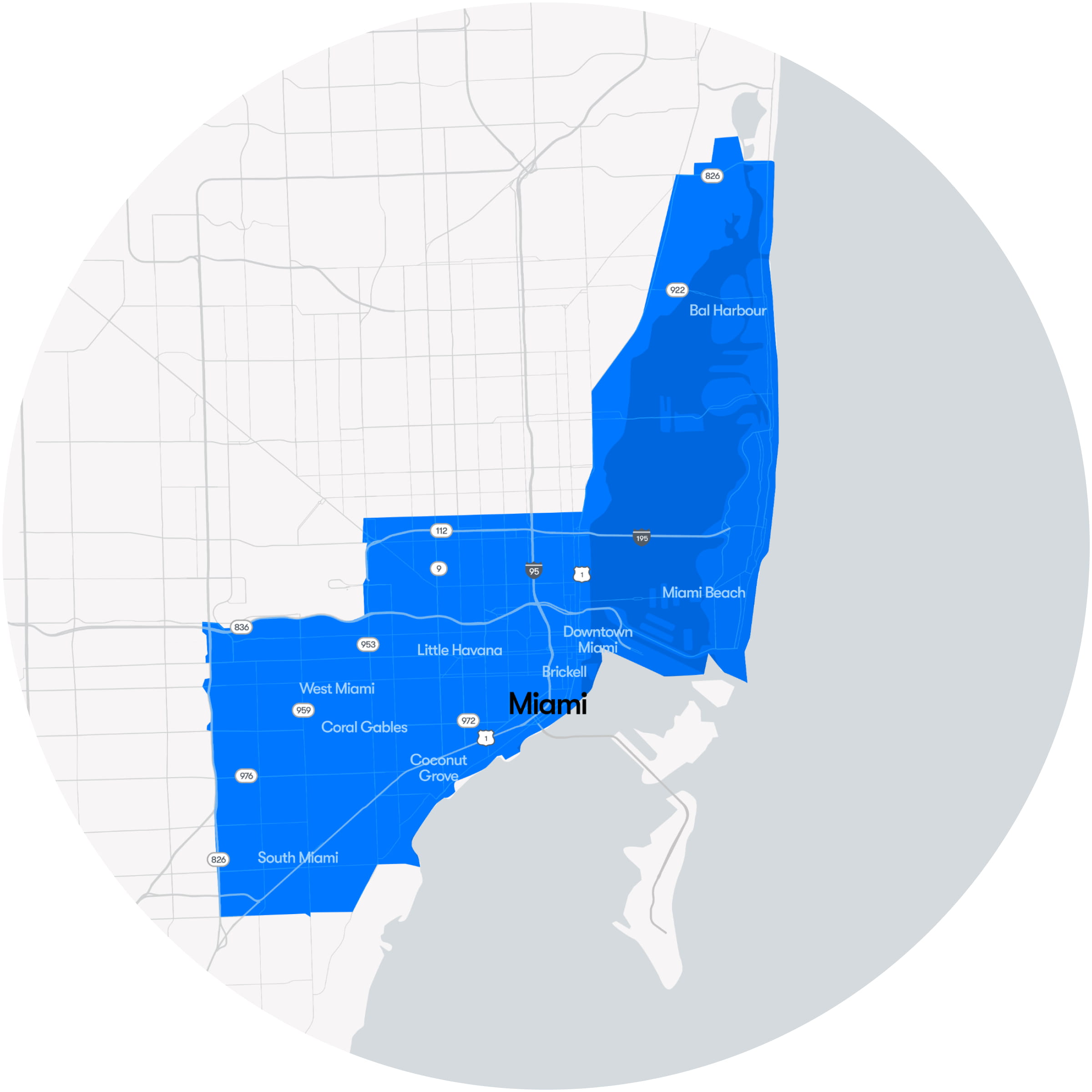 نطاق تغطية وايمو في ميامي
