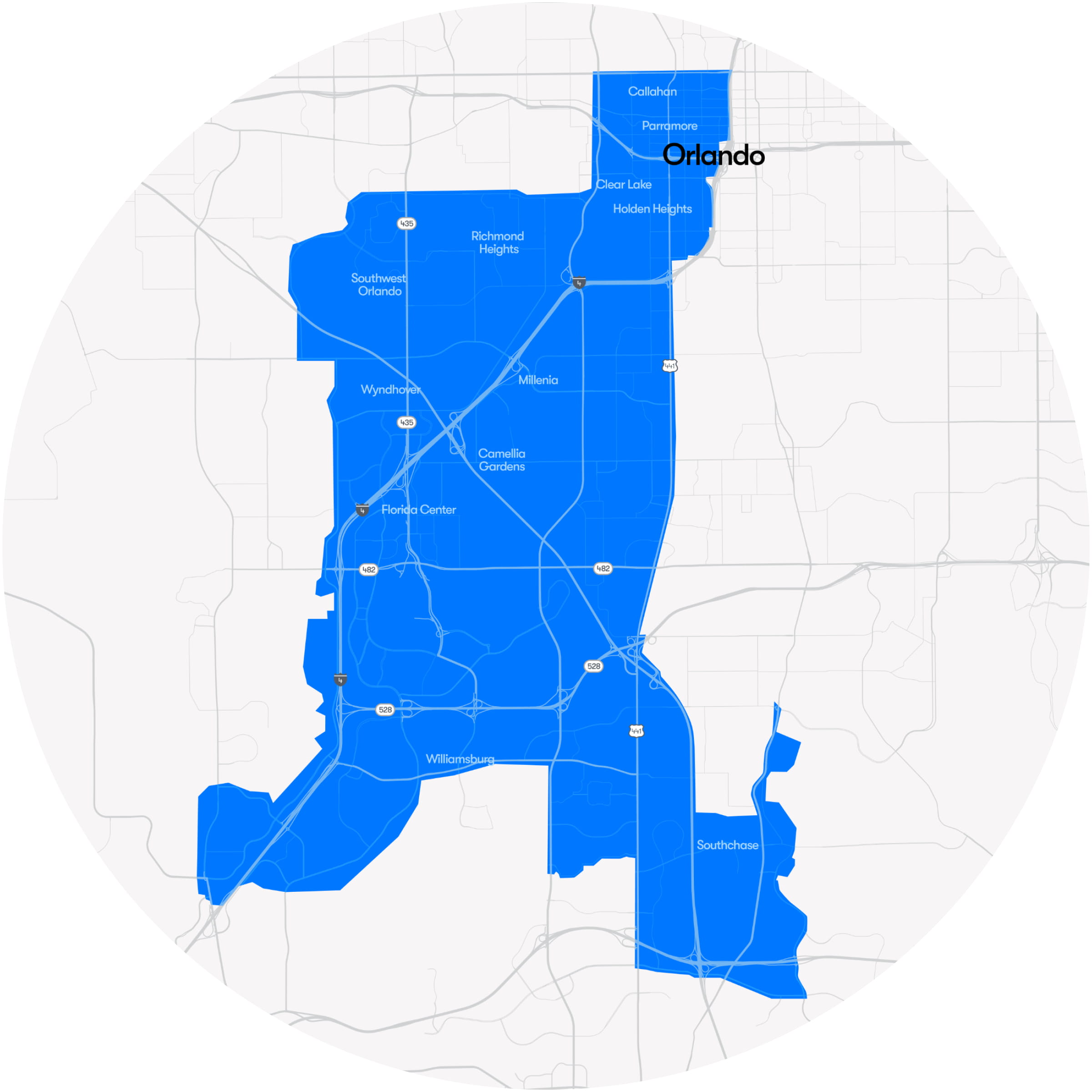 نطاق تغطية وايمو في أورلاندو