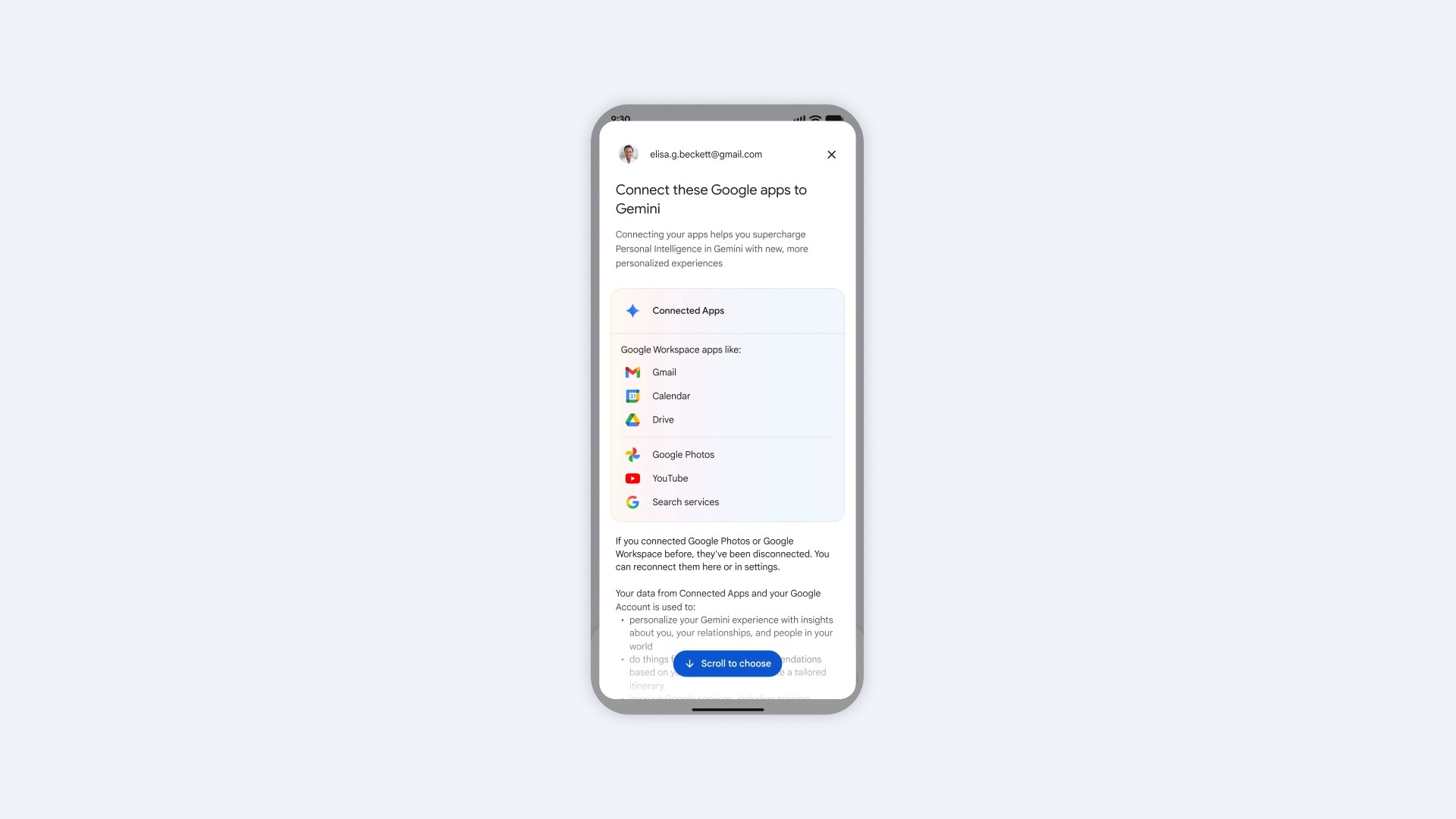 Gemini app starts rolling out Personal Intelligence globally