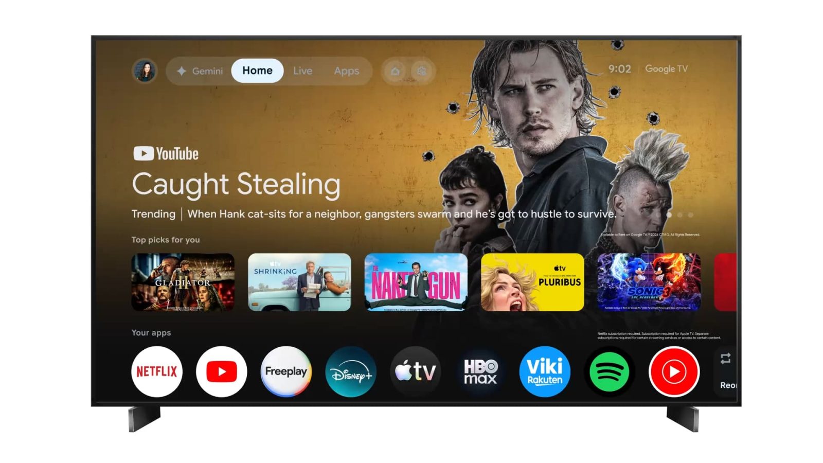 Gemini for Google TV rolling out more prominent tab, richer visual responses, and sports briefs
