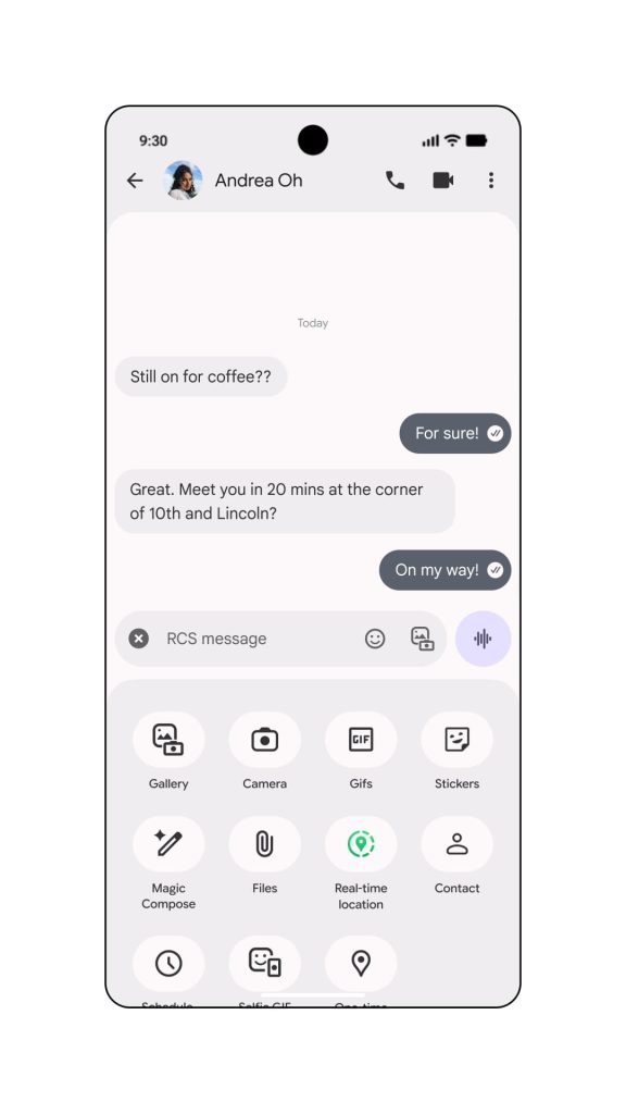 خطوات مشاركة الموقع المباشر في تطبيق رسائل جوجل