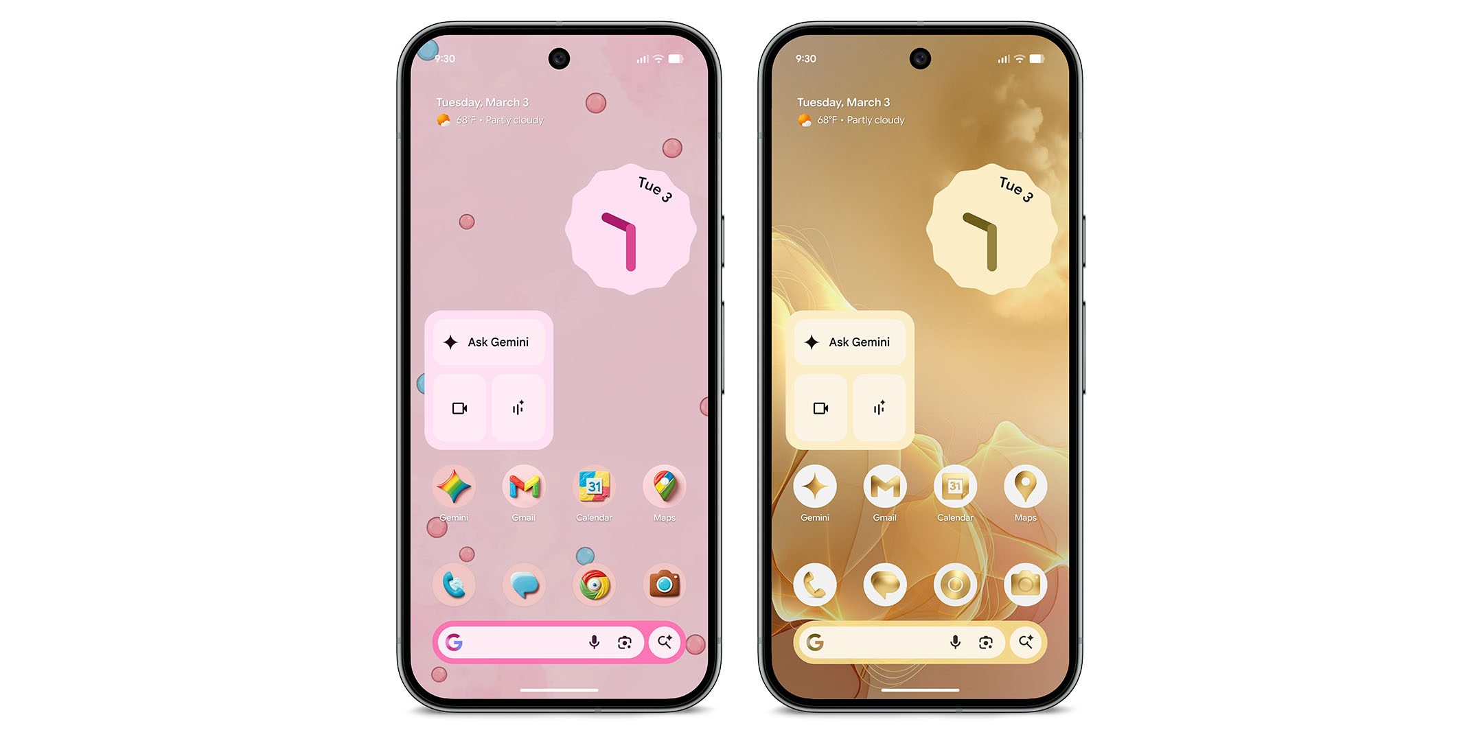 Рабочие столы Pixel получили пользовательские значки, но Google сохраняет их привязку к ИИ