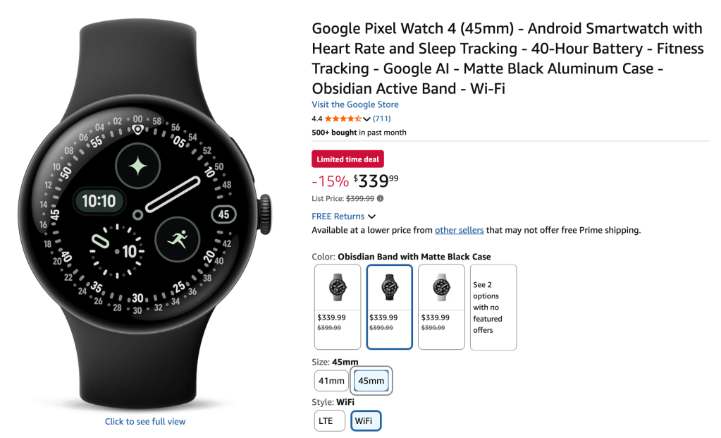 pixel watch 4 lowest price