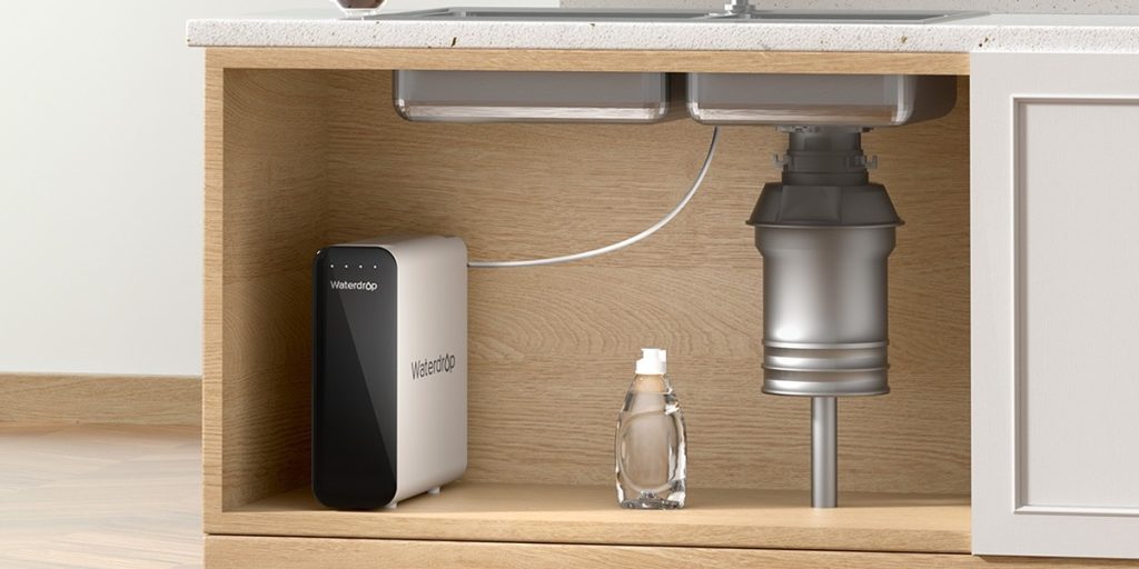 TSU Ultrafiltration Under-Sink Water Filter System under a sink