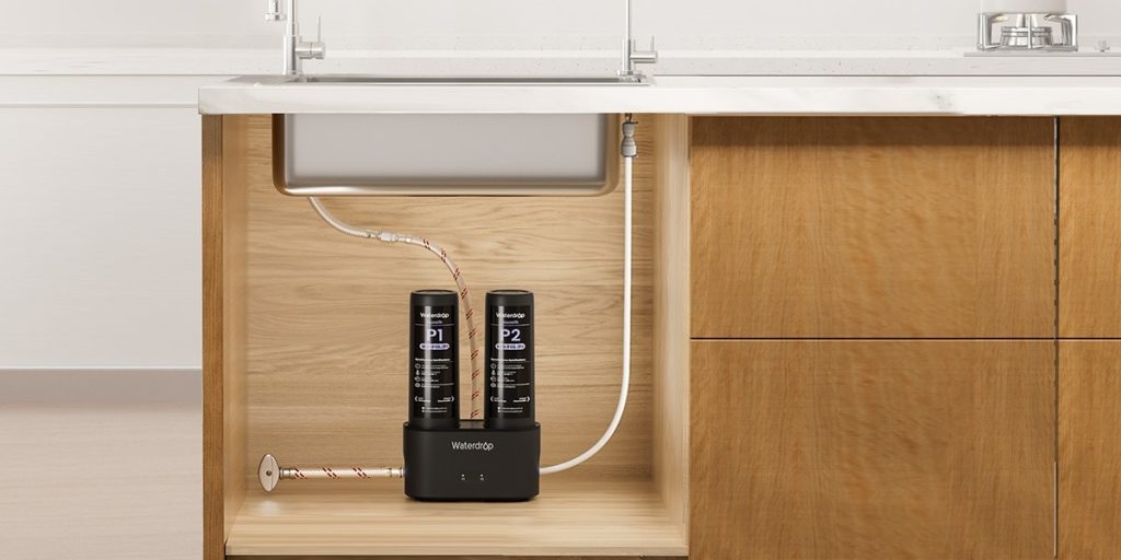 DLG-P Under Sink Water Filter System under a sink