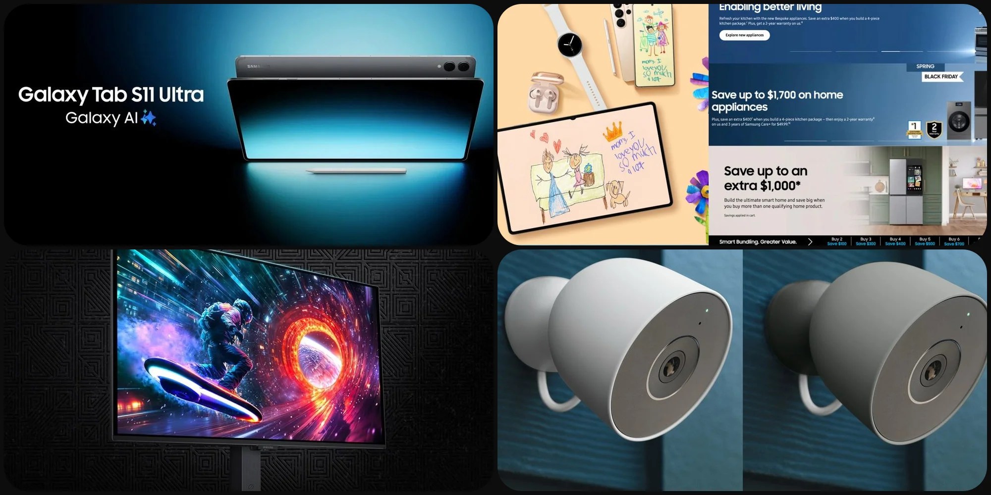 Deals: Giant deals knock up to $560 off Galaxy Tab S11 Ultra, Odyssey QD-OLED monitor 40% off, Nest Cam, and more