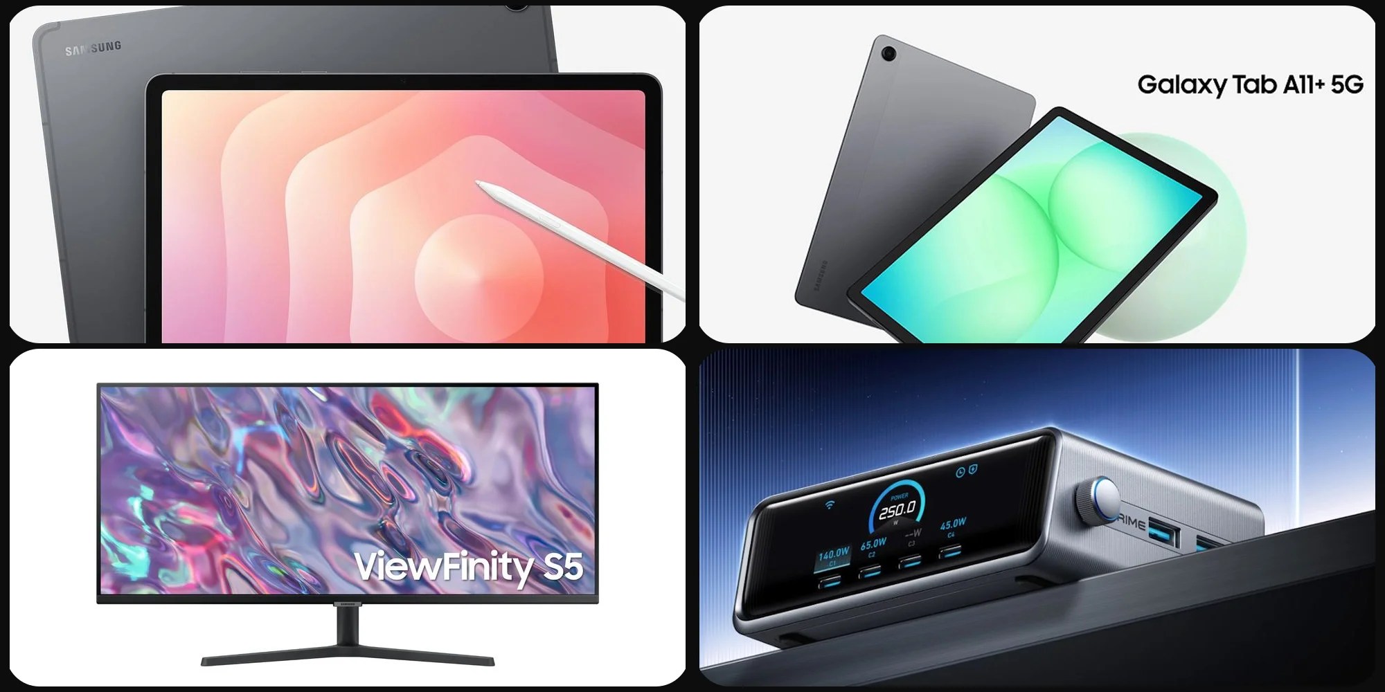 Скидки: Galaxy Tab S11 со скидкой $150 + 30% на клавиатуру, мониторы Samsung и Alienware со скидкой до 55%, зарядные устройства Anker и другое