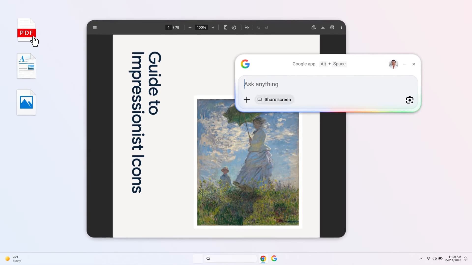«Приложение Google для ПК» запущено в Windows