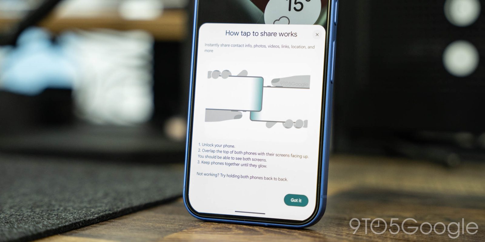 Android’s upcoming ‘Tap to Share’ can send contacts, files, etc – here’s what it looks like [Gallery]