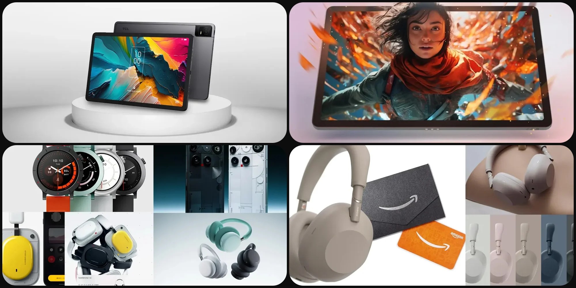 Акции: набор TCL NXTPAPER 11 за $236, Lenovo Android Idea Tab за $152, Sony XM6 за $60 + подарочная карта на $30 и другое