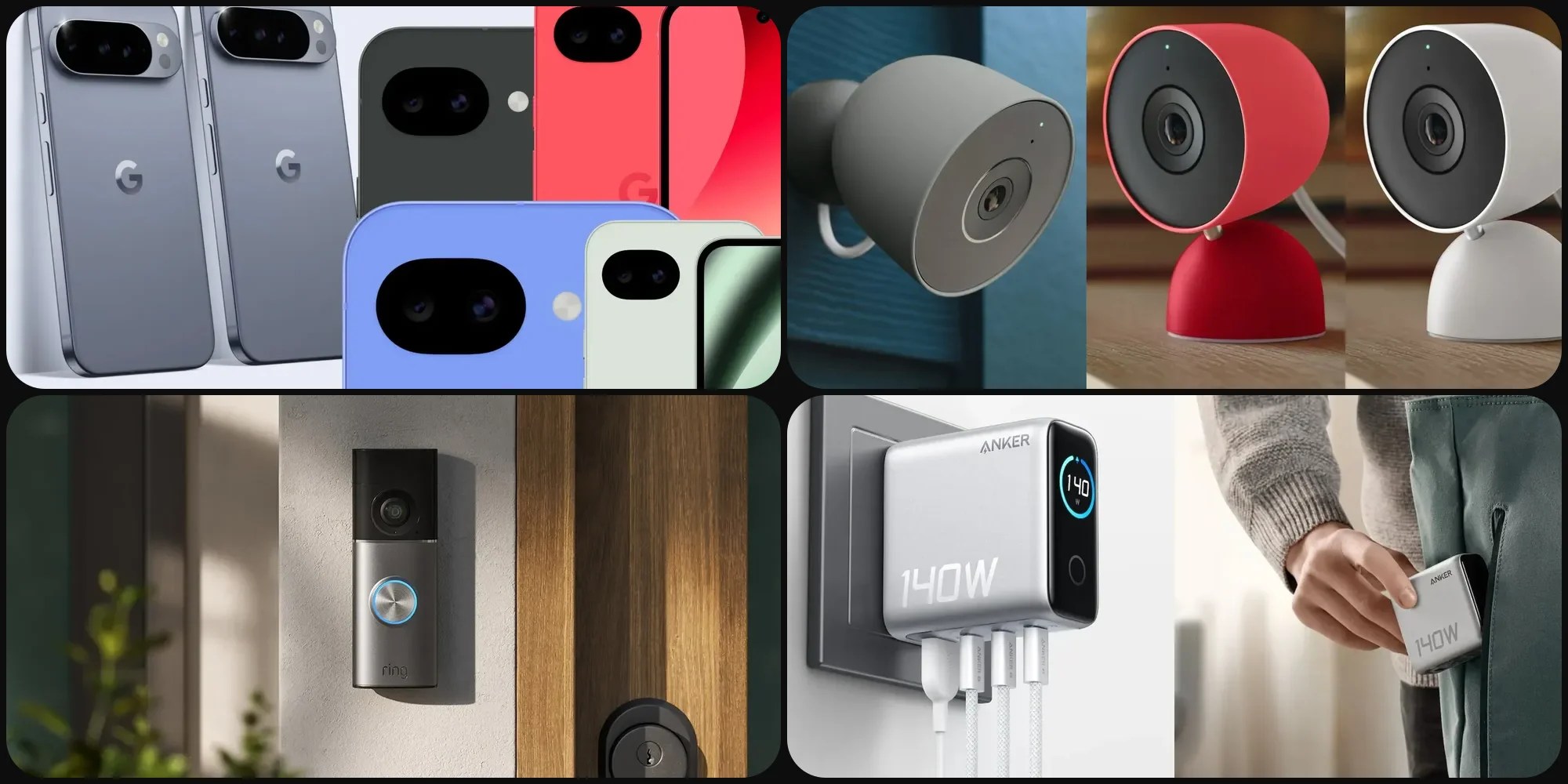 Скидки: Pixel 10 от $449, Google Nest Cam за $57, Ring Wired Doorbell Pro, зарядные устройства Anker и многое другое