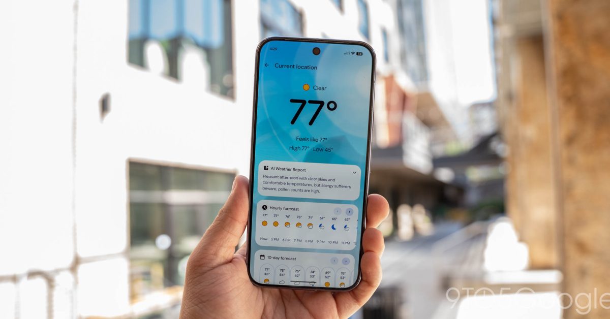 Pixel Weather homescreen widget adds manual refresh button