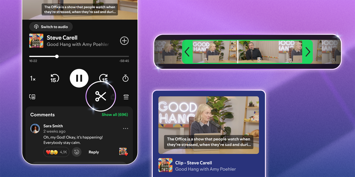 Spotify возрождает «Клипы», позволяя делиться фрагментами подкастов по ссылке