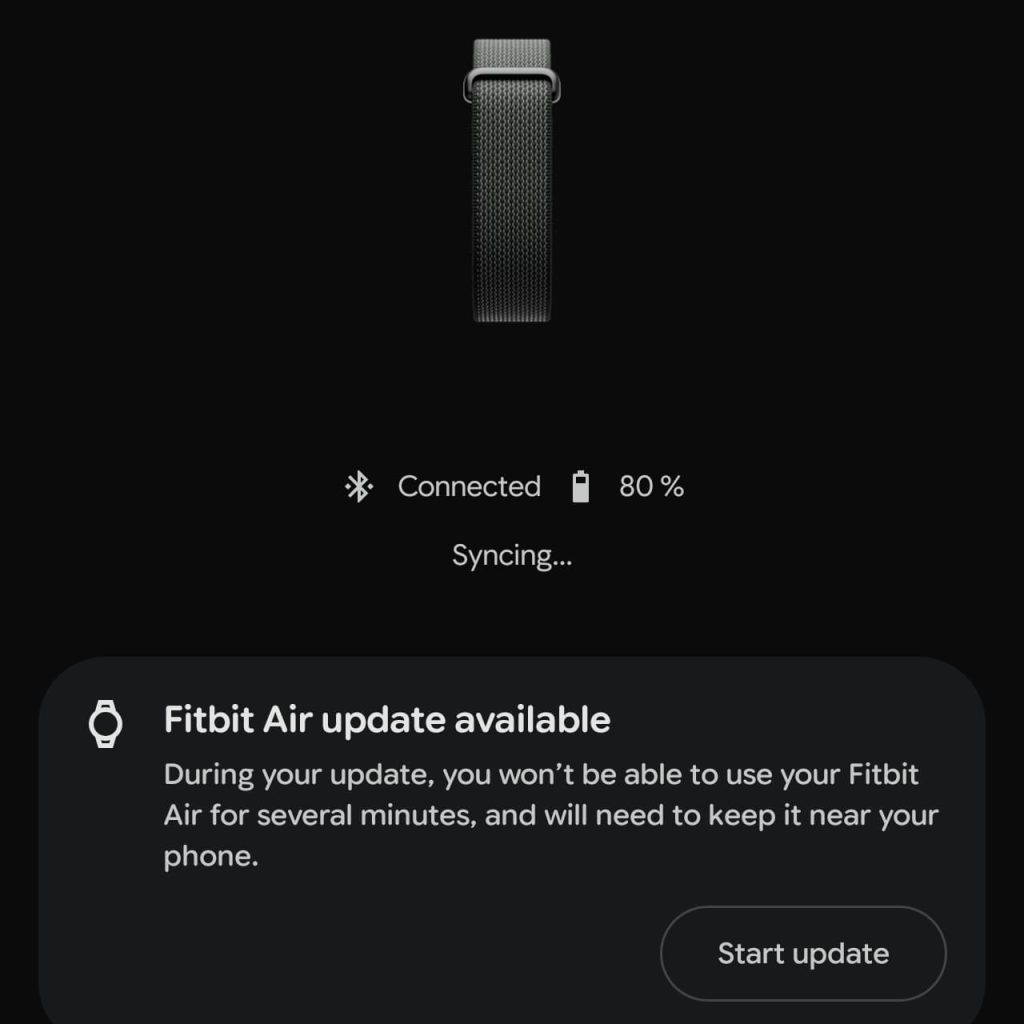 Google rolls out first Fitbit Air firmware update [U]
