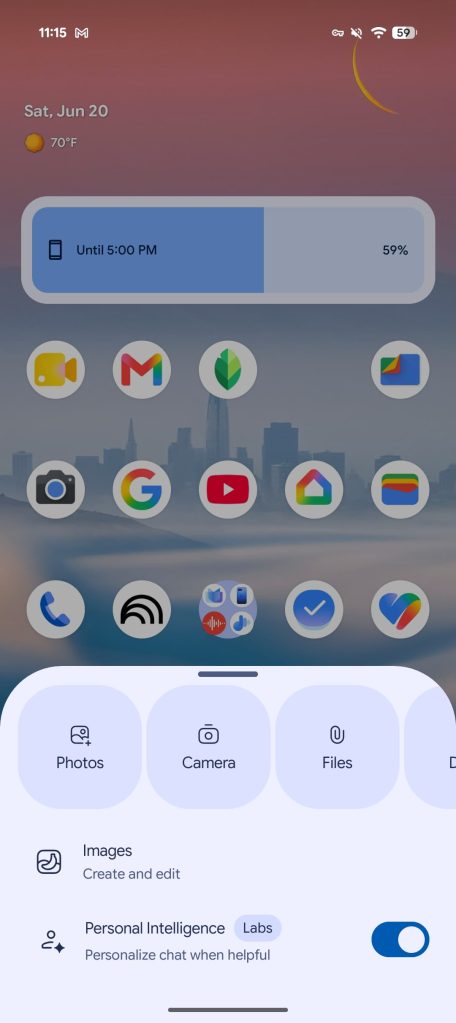 Gemini overlay gets expanded ‘plus’ menu on Android