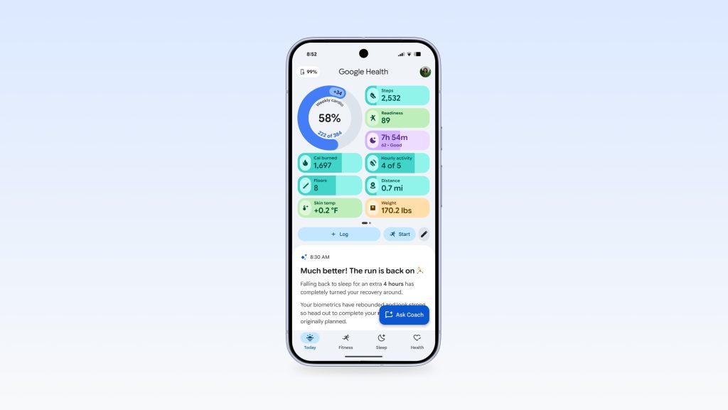 Google Health 5.02 rolls out: Expanded stats view, Hourly activity