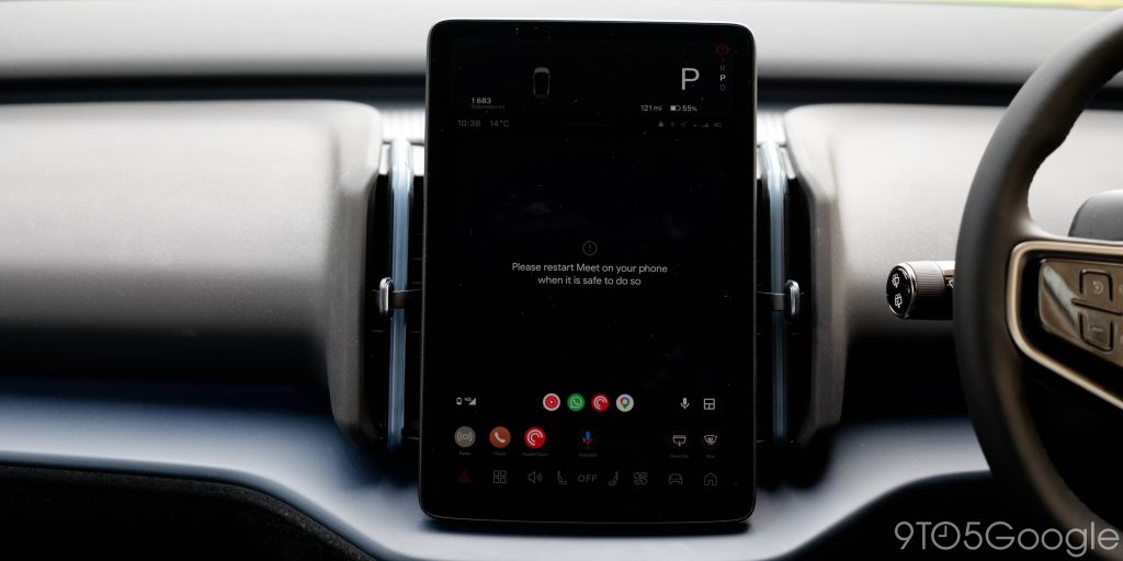 Google Meet Android Auto first startup