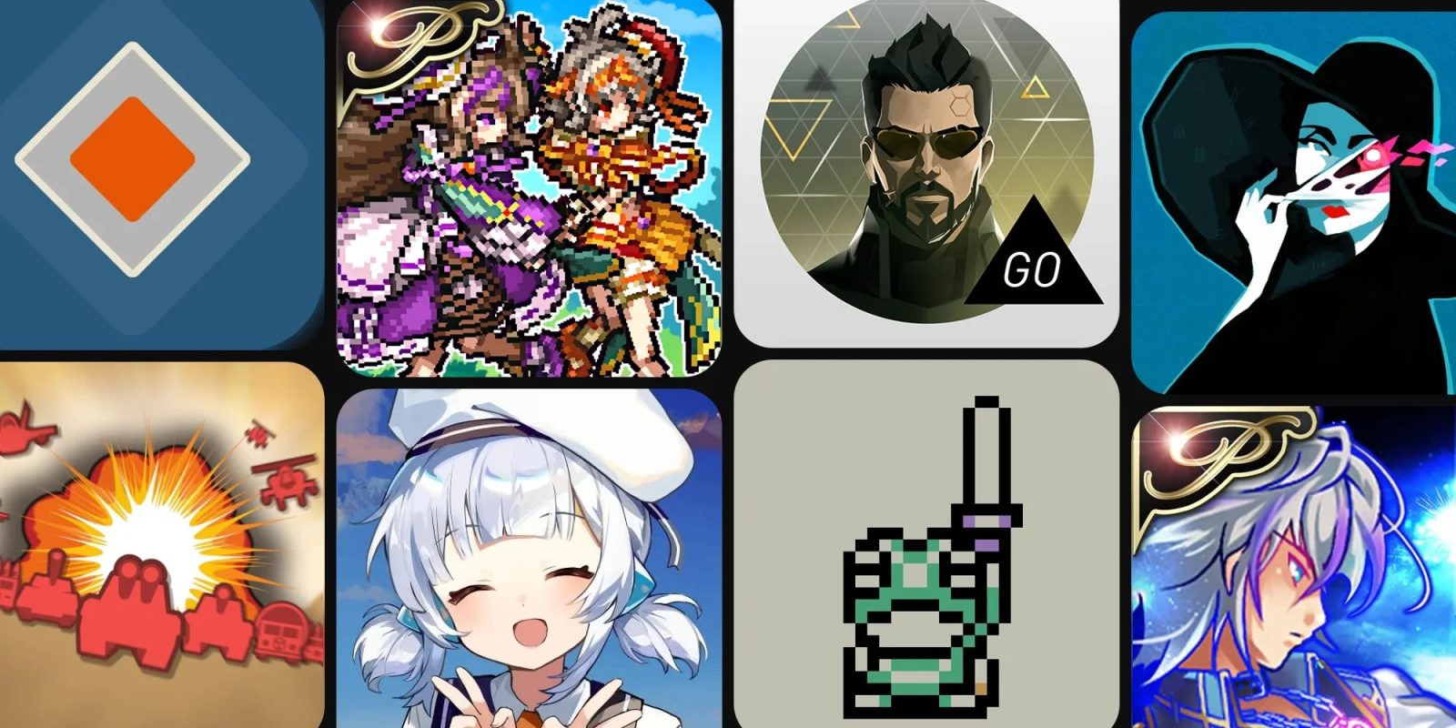 A collage of images of characters