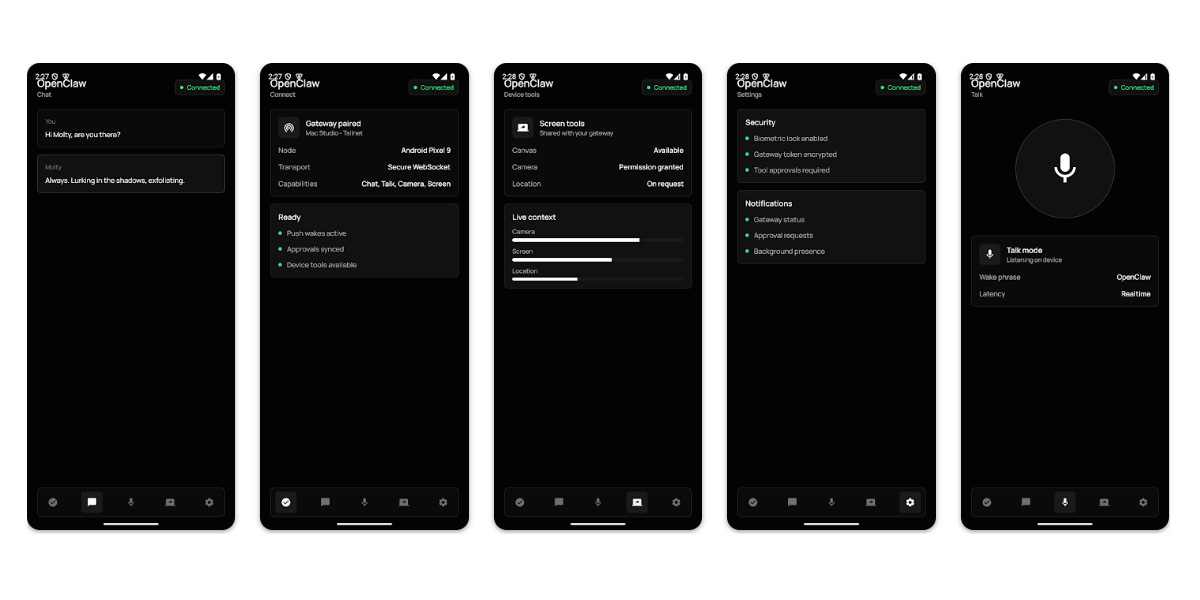 OpenClaw app for Android puts AI agents in your pocket and... looks like that