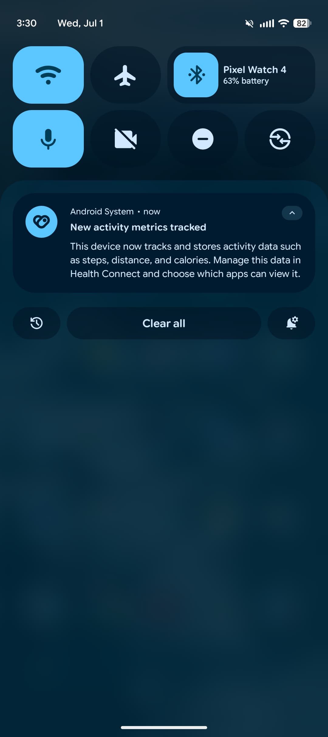 Health Connect Ekranı 1