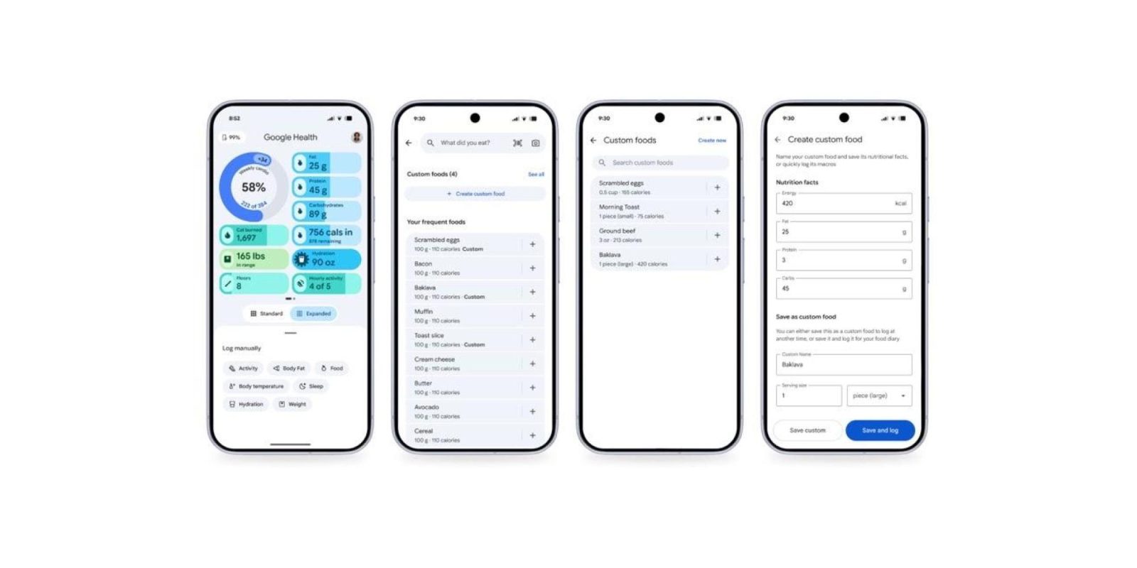 Google Health 5.04 rolling out: Custom food logging, more fixes