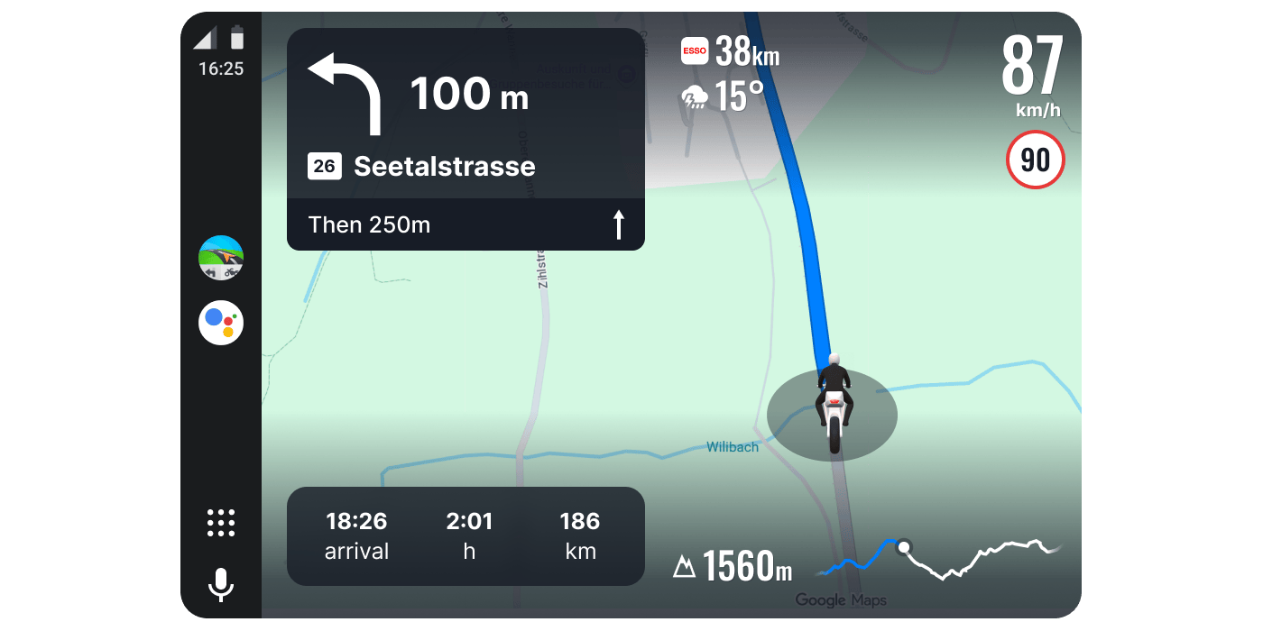 Android Auto gets navigation optimized for motorcycles