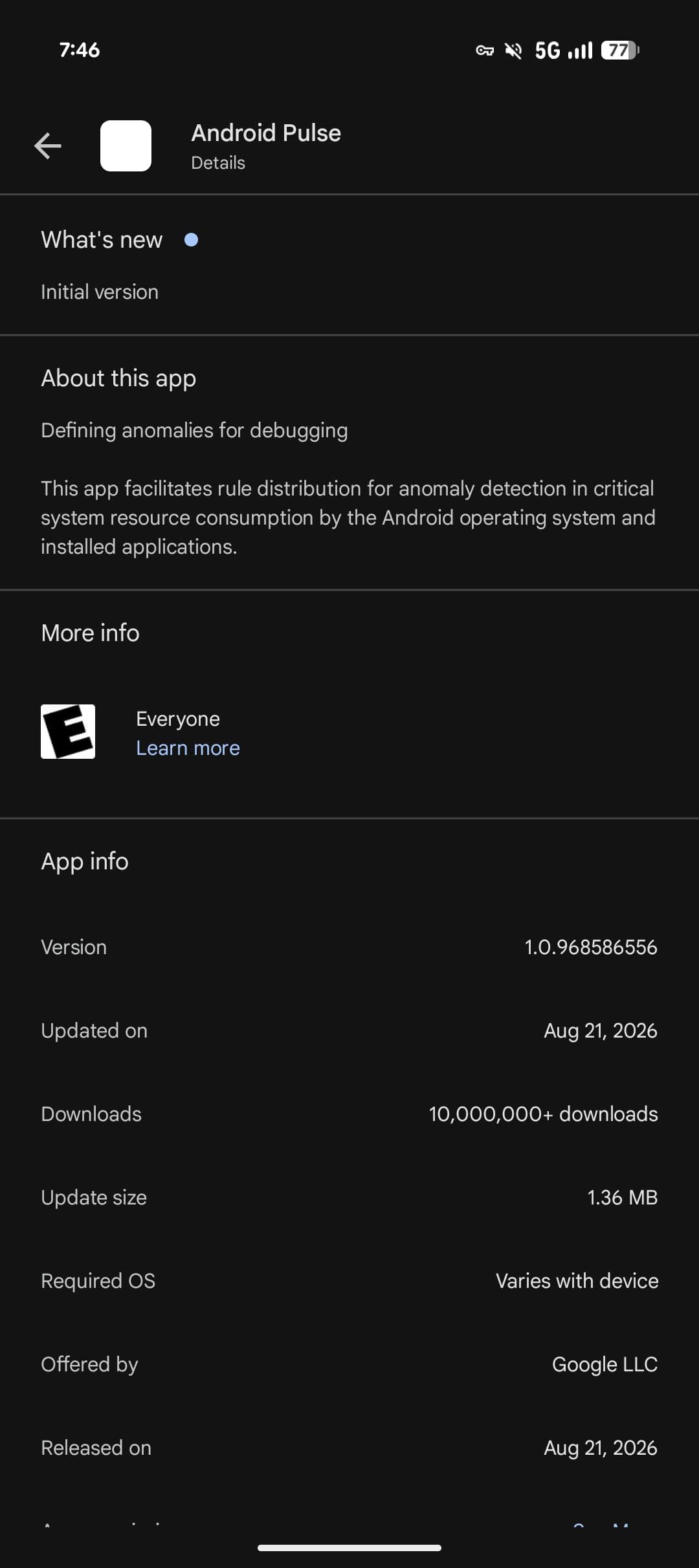 Google esclarece o que é o misterioso app 'Android Pulse' que apareceu na Play Store