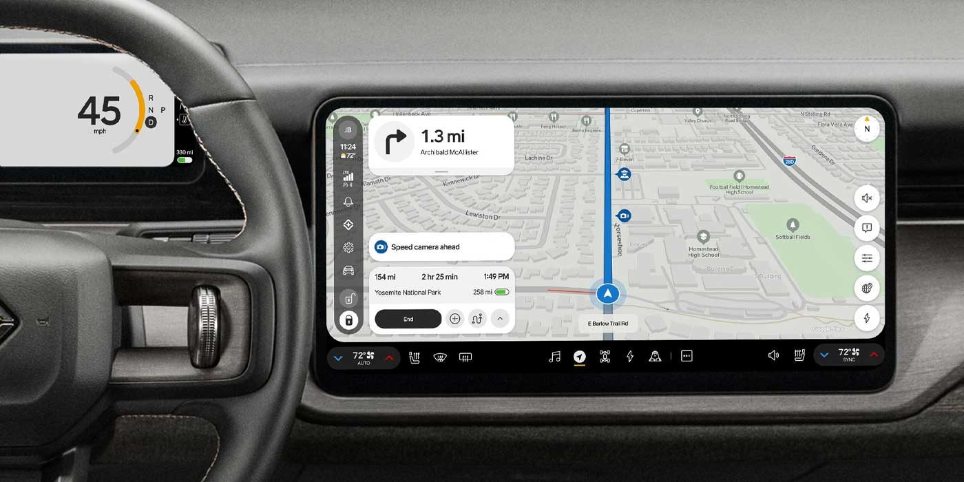 Оповещения Waze появятся в навигации электромобилей Rivian