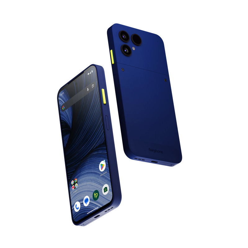 تصميم Fairphone Gen 6+ صورة توضيحية لهاتف Fairphone Gen 6+
