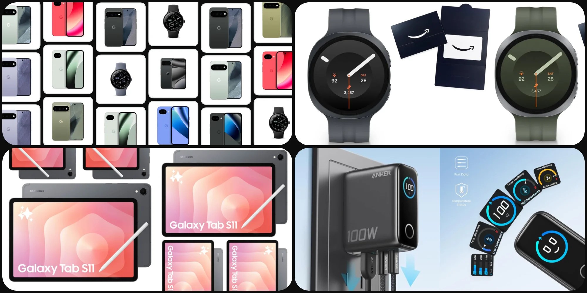 Скидки: падение цен на Pixel 11 на Amazon, чехлы Pixelsnap, Galaxy Watch 9 от $300, зарядные устройства Anker и многое другое