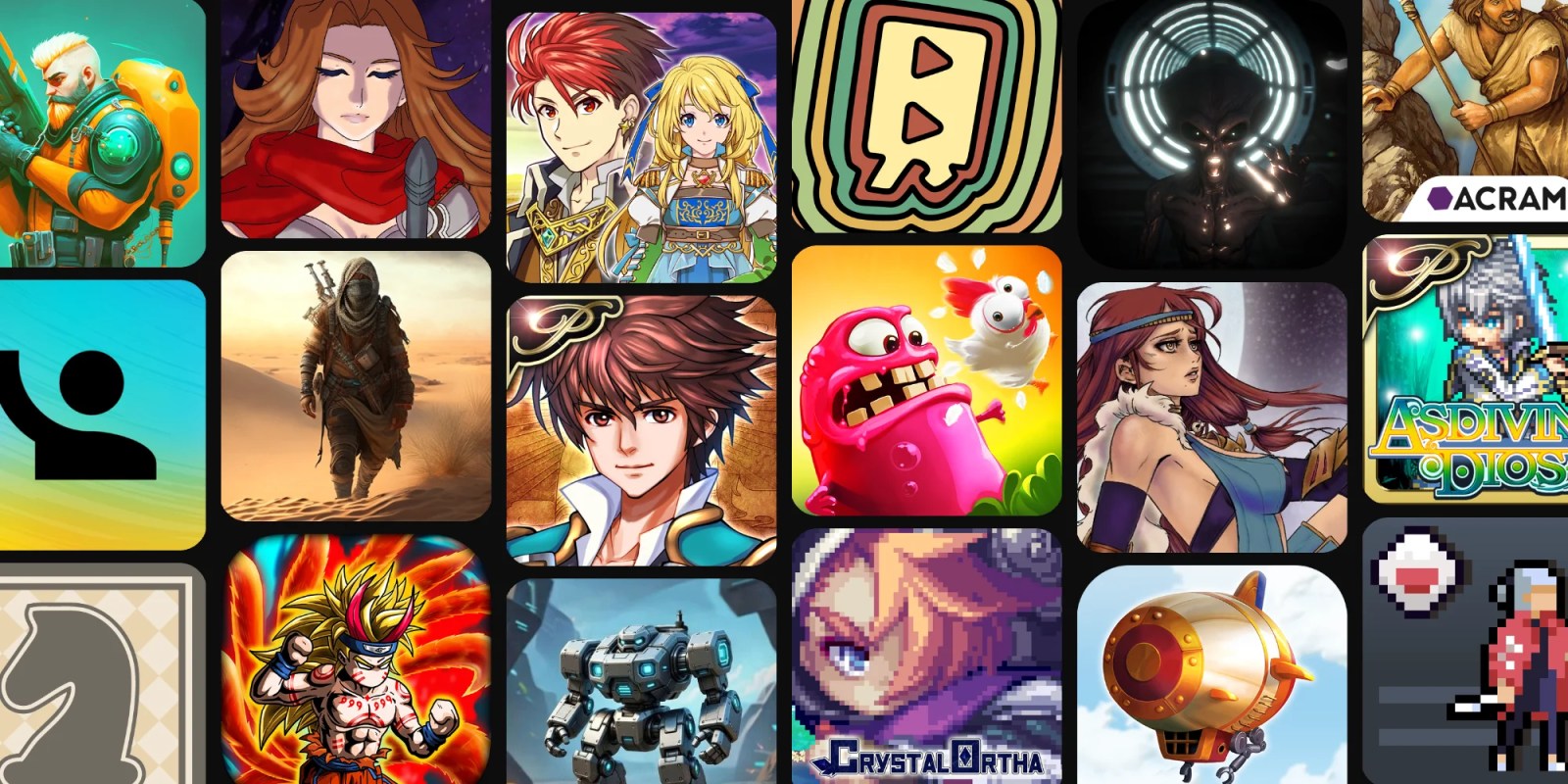 A collage of cartoon characters