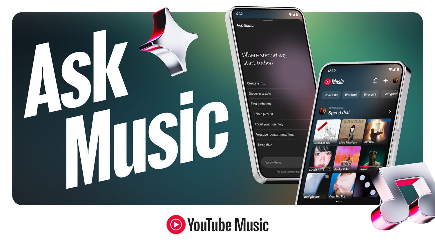 YouTube Music adding corner access to ‘Ask Music’ with Gemini