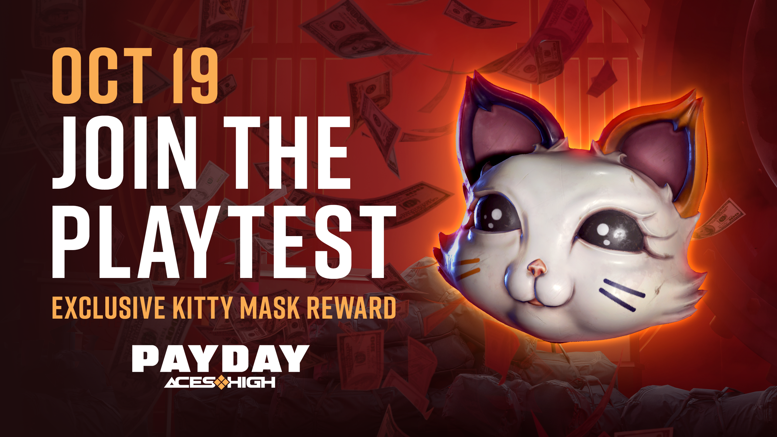 The Payday: Aces High second playtest reward mask