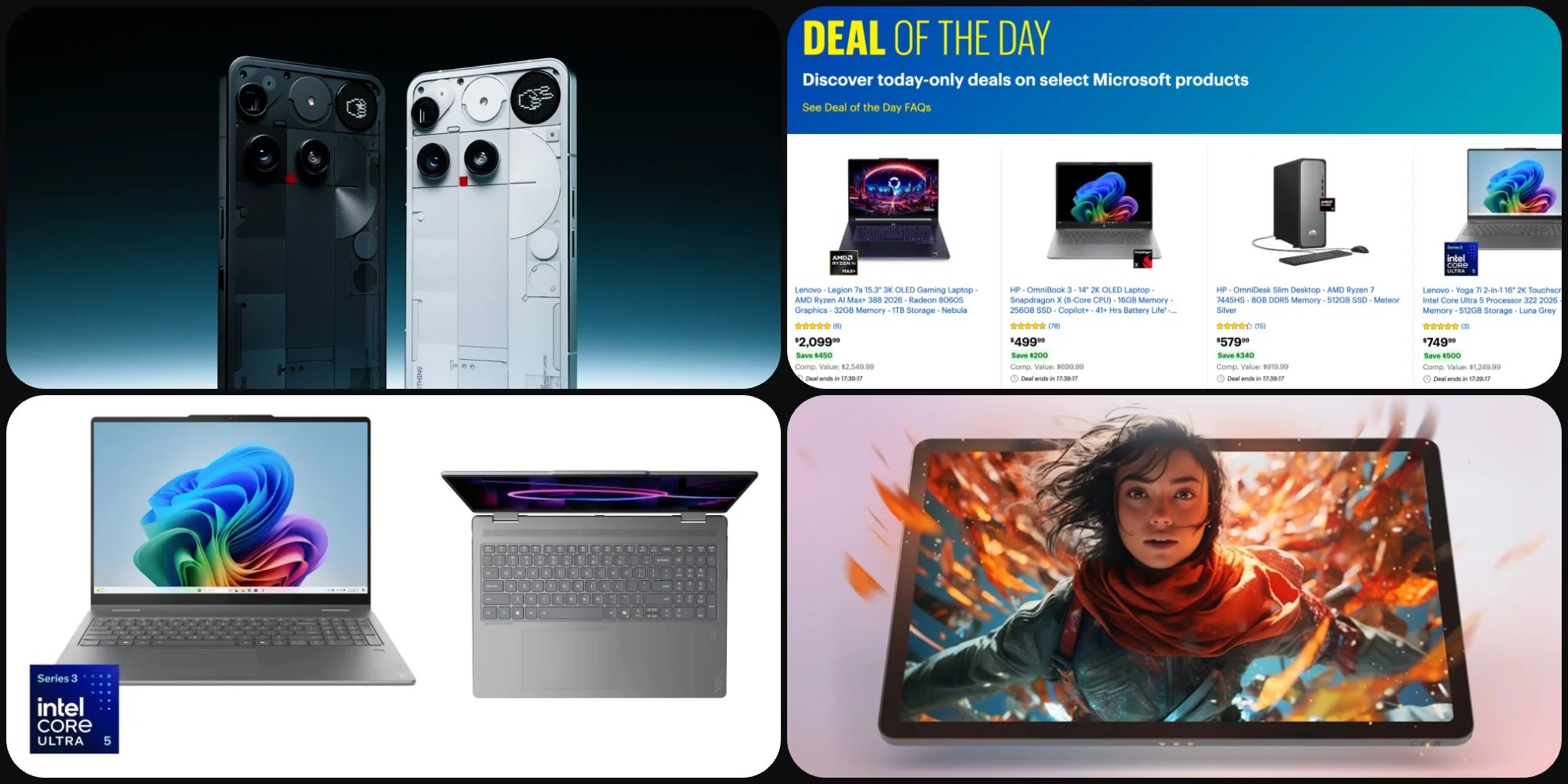 Скидки: Nothing Phone (3) дешевле на сумму до 300 долларов, планшет Lenovo Android Idea Tab за 142 доллара, однодневная распродажа ноутбуков в Best Buy со скидками до 500 долларов и многое другое