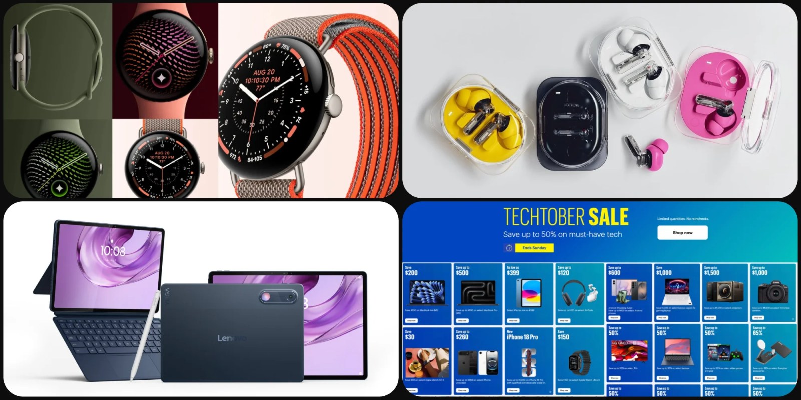 Deals: Pixel Watch 5 $70 off, Steph Curry model all-time low, massive Best Buy Techtober sale, Yoga Tab Gen 2, more