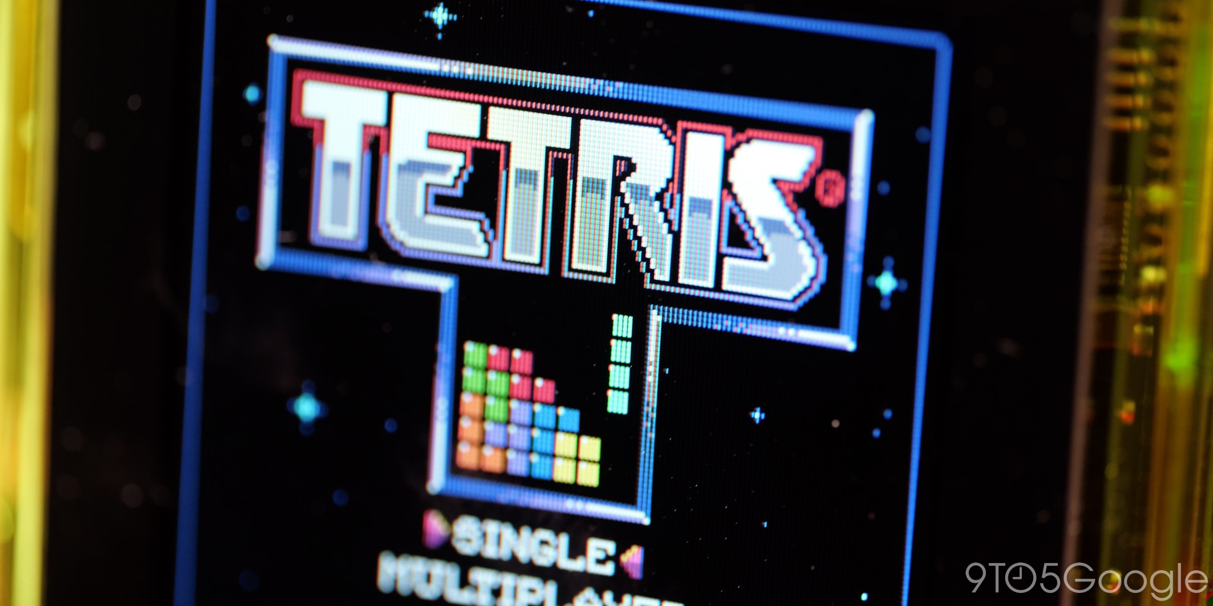 Tetris on Chromatic Transparent LCD display