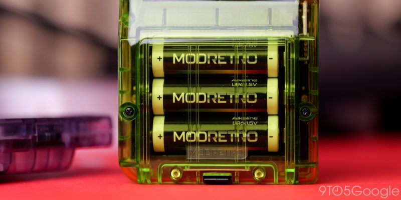 Chromatic Transparent battery door and branded AA batteries