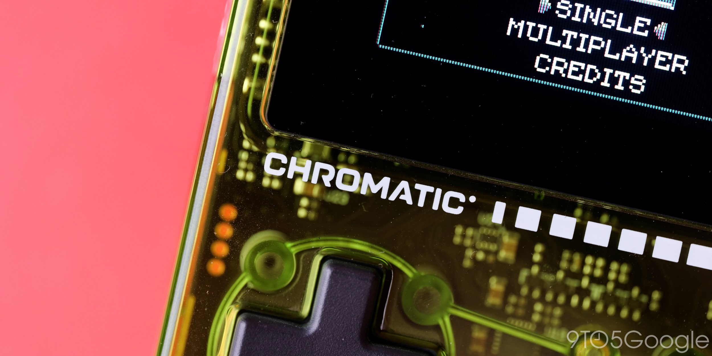 Chromatic logo on Transparent console