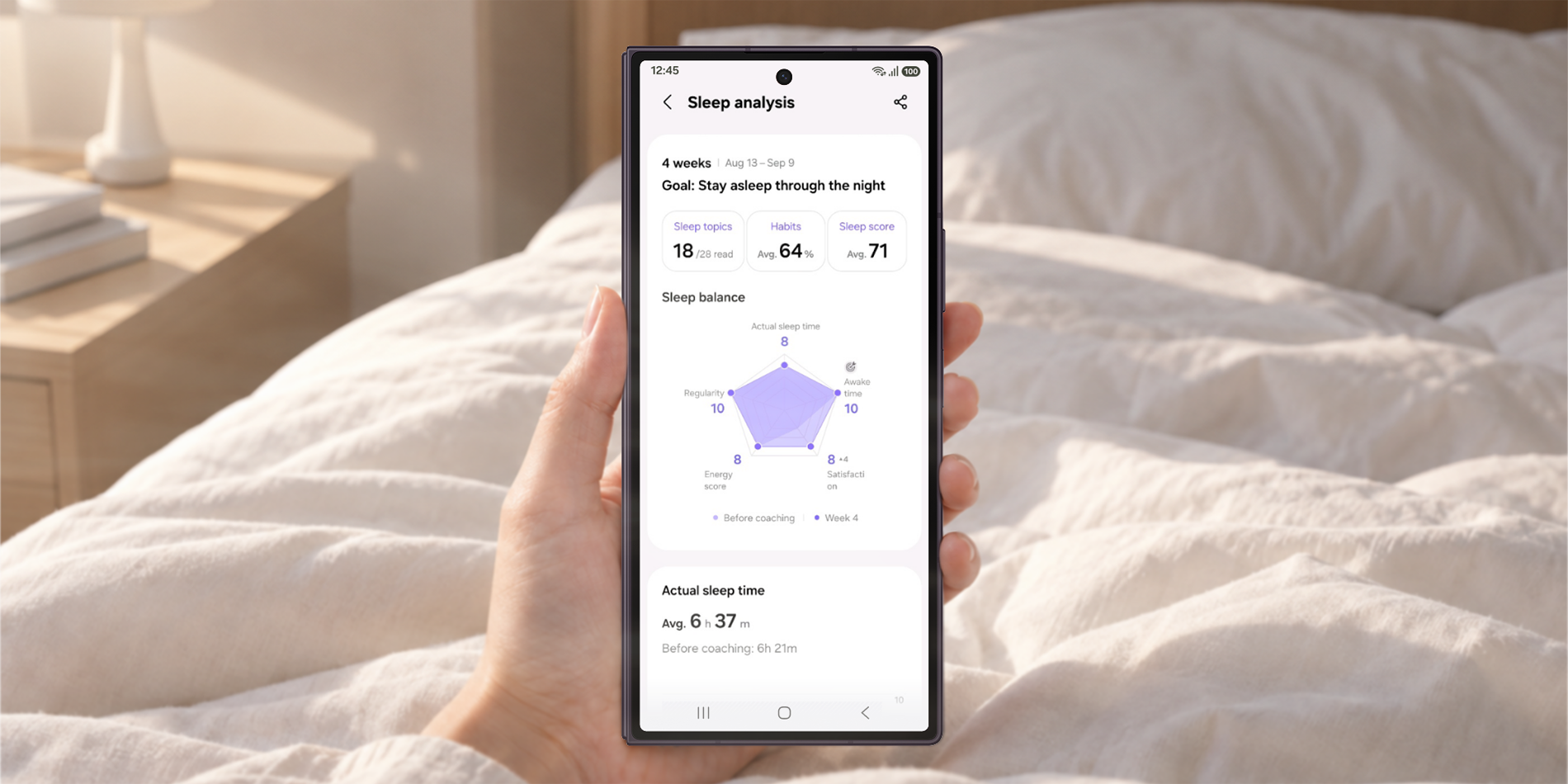 Samsung выпускает крупное обновление Health: тренер по сну и бегу, сканирование еды